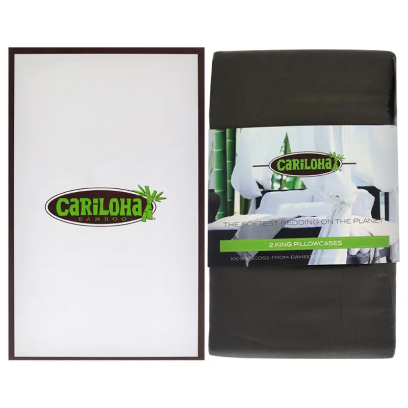 Cariloha Resort Bamboo Pillowcase Set - Onyx-King by Cariloha for Unisex - 2 Pc Pillowcase