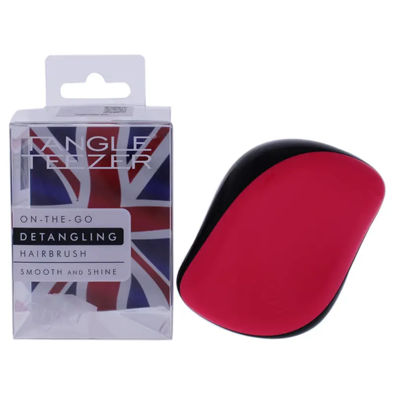 Tangle Teezer Compact Styler Detangling Hairbrush - Black-Pink by Tangle Teezer for Unisex - 1 Pc Hair Brush