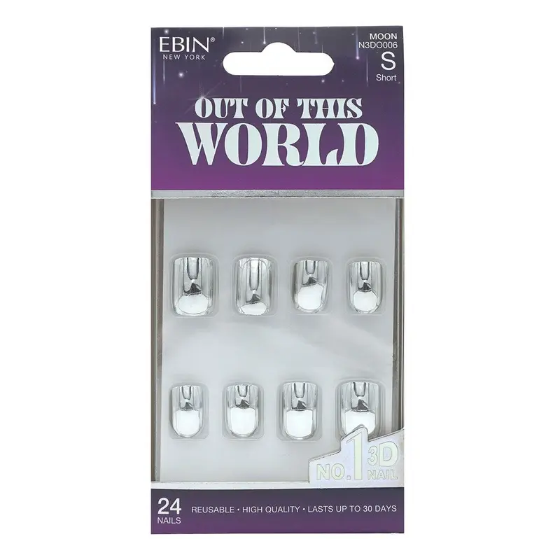 EBIN Press-On Nails Out Of This World - Moon #N3DO006 Short