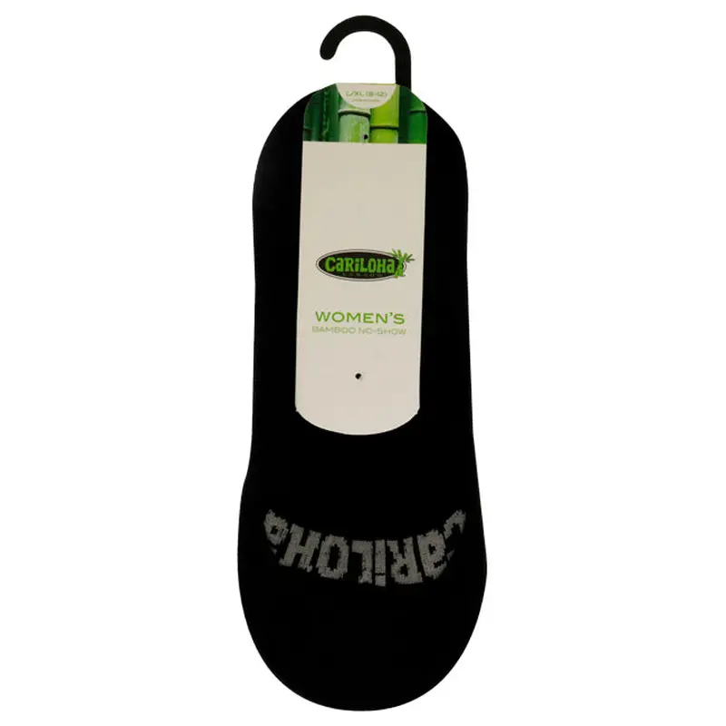 Cariloha Bamboo No-Show Socks - Black by Cariloha for Women - 1 Pair Socks (L/XL)