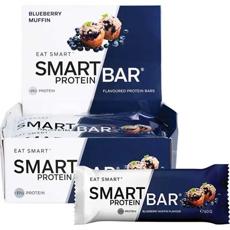 Smart Protein Bar Blueberry Muffin Flavour Protein Bar 12x60g