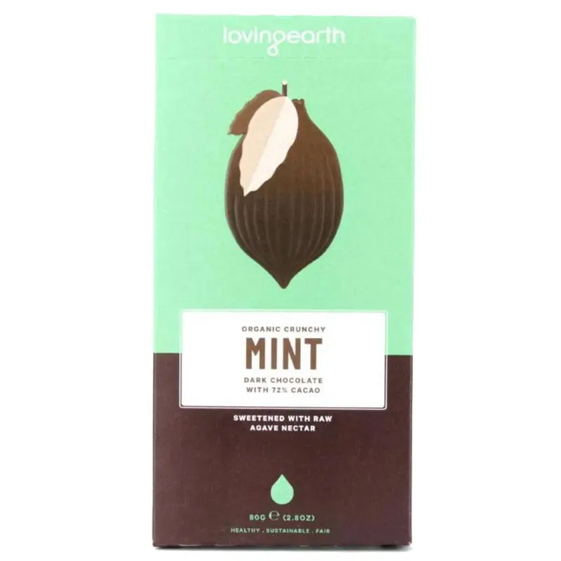Loving Earth Chocolate Crunchy Mint Dark 80g