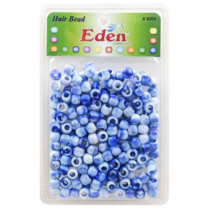 Eden Medium Hair Beads Jumbo Pack - Blue Two Tone #BR9WBLU