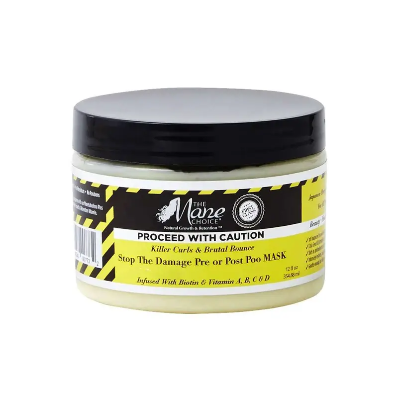 The Mane Choice Proceed With Caution Killer Curls & Brutal Bounce Stop The Damage Pre or Post Poo Mask