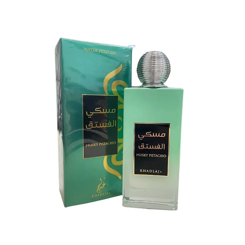 Khadlaj Musky Pistachio Water Perfume  3.4 oz | Sweet, Powdery & Nutty Arabian Fragrance