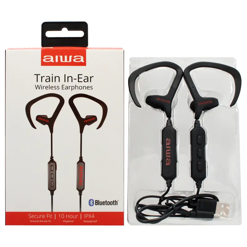 Aiwa Aiwa Audio Train In-Ear Wireless Earphones - Black by Aiwa for Unisex - 1 Pc Earphones