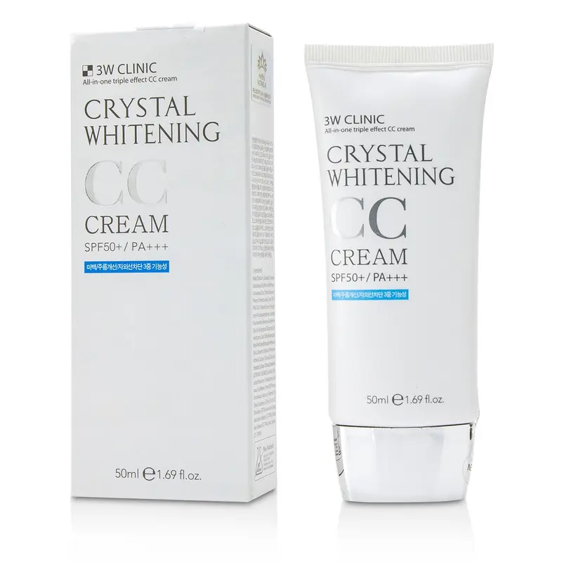 3W Clinic Crystal Whitening CC Cream SPF 50+/PA+++ - #01 Glitter Beige  50ml/1.69oz
