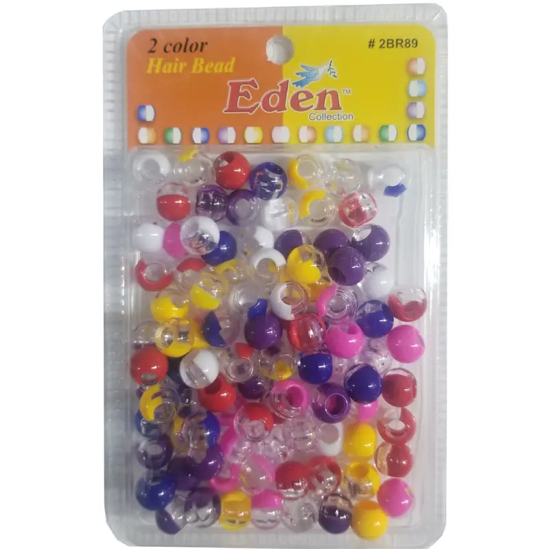 Eden Hair Beads Jumbo Pack - 2 Color Clear & Assorted # BR89C/AST