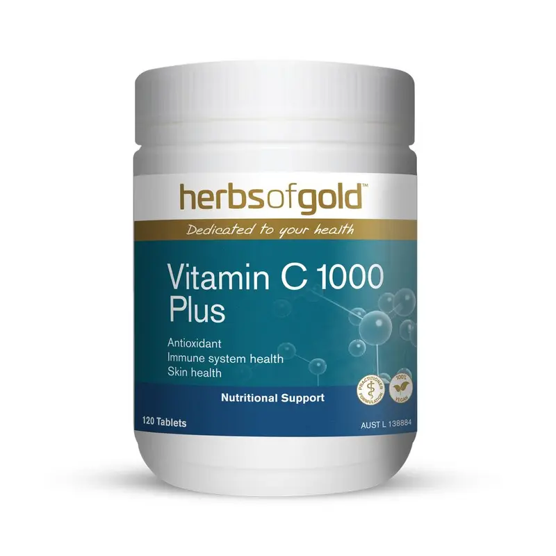 Herbs of Gold Vitamin C 1000 Plus 120 Tablets
