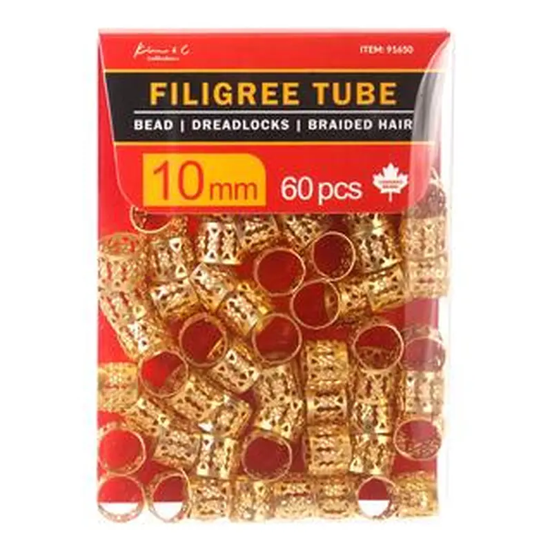 Filigree Tube Gold (10mm)