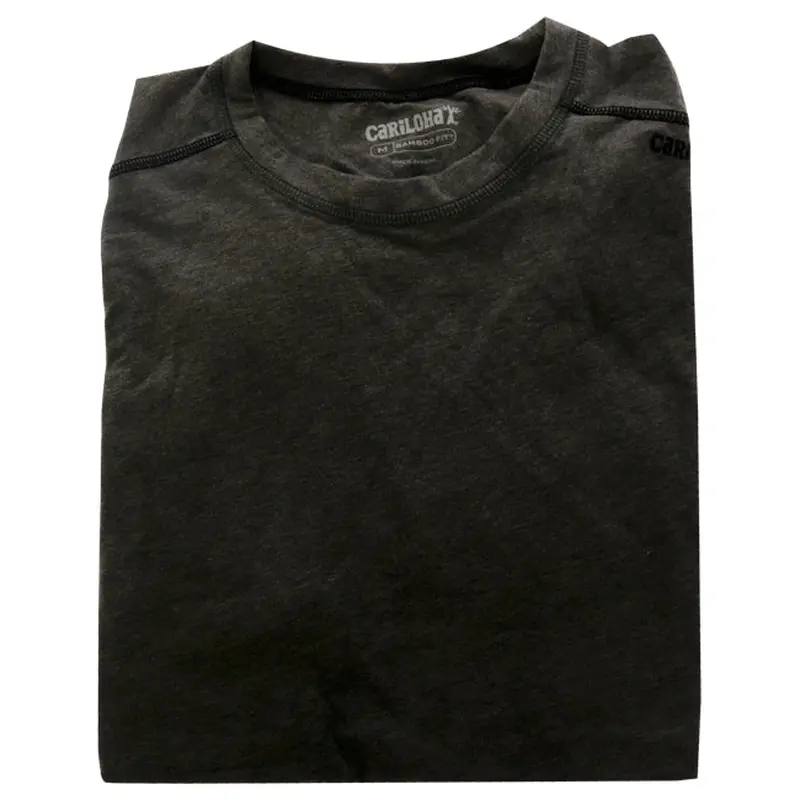Cariloha Bamboo Athletic Crew T-Shirt - Carbon Heather by Cariloha for Men - 1 Pc T-Shirt (M)