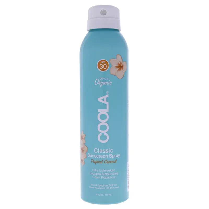 Coola Classic Body Organic Sunscreen Spray SPF 30 - Tropical Coconut by Coola for Unisex - 6 oz Sunscreen