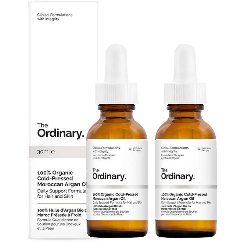 The Ordinary 100% Organic Cold-Pressed Moroccan Argan Oil  [Double Pack] 2 X 30ml