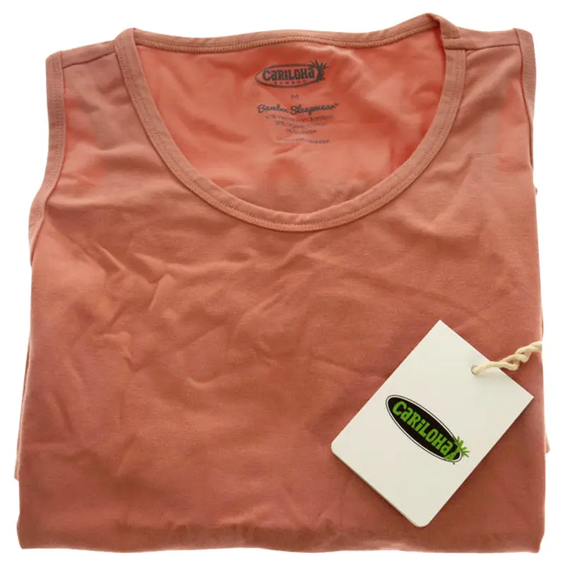 Cariloha Bamboo Sleep Tank Top - Coral by Cariloha for Women - 1 Pc T-Shirt (M)