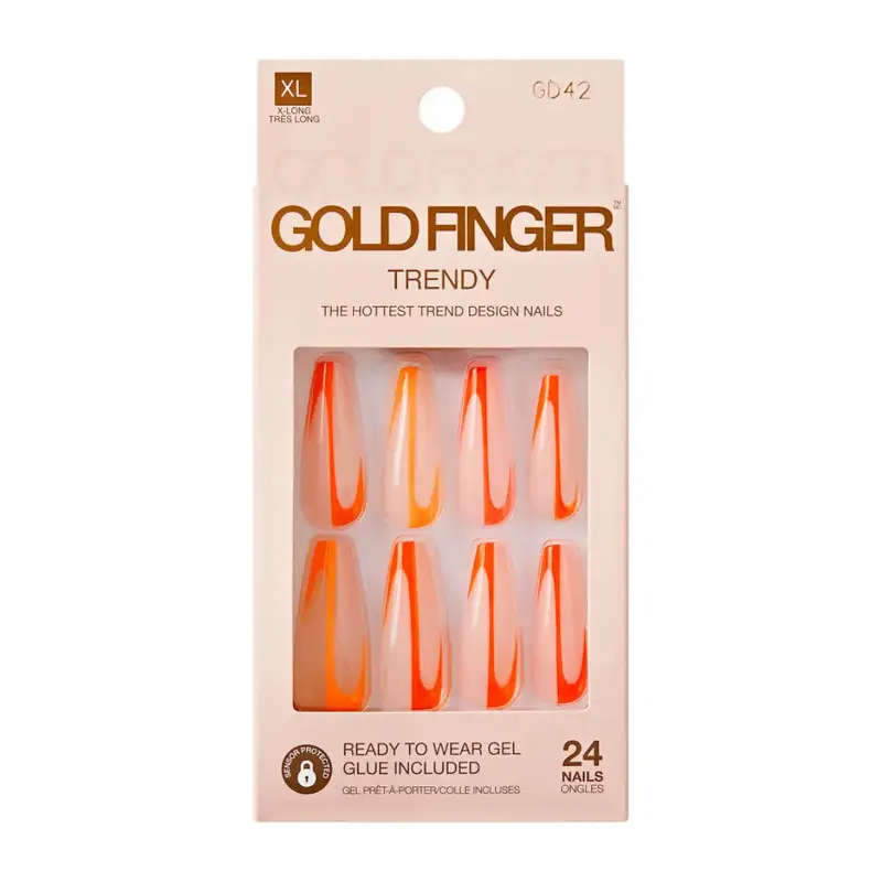 Gold Finger Trendy Nails - Green Flags [GD42]