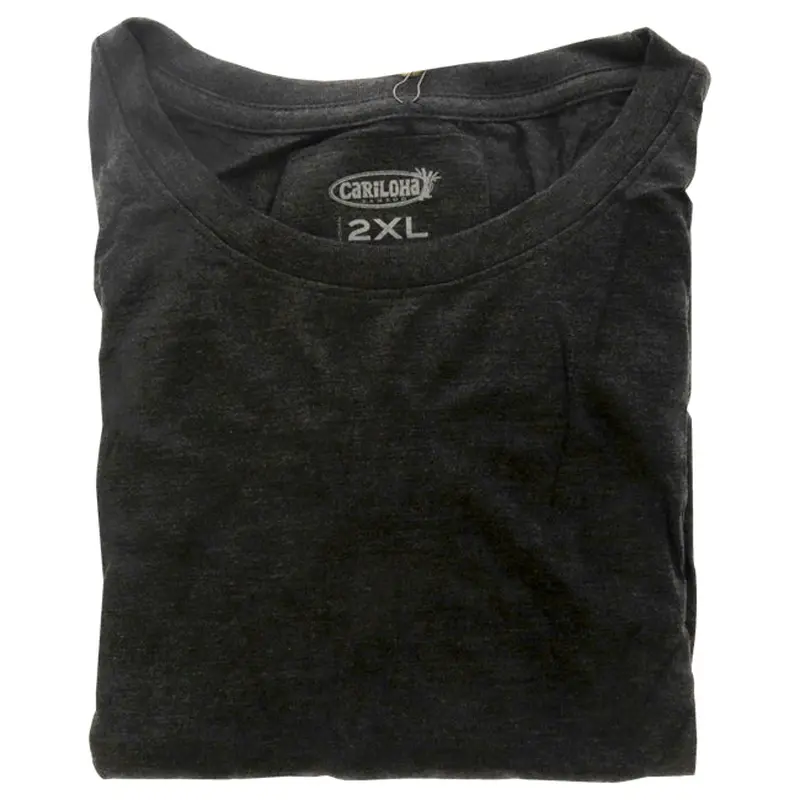 Cariloha Bamboo Crew Tee - Charcoal Heather by Cariloha for Women - 1 Pc T-Shirt (2XL)