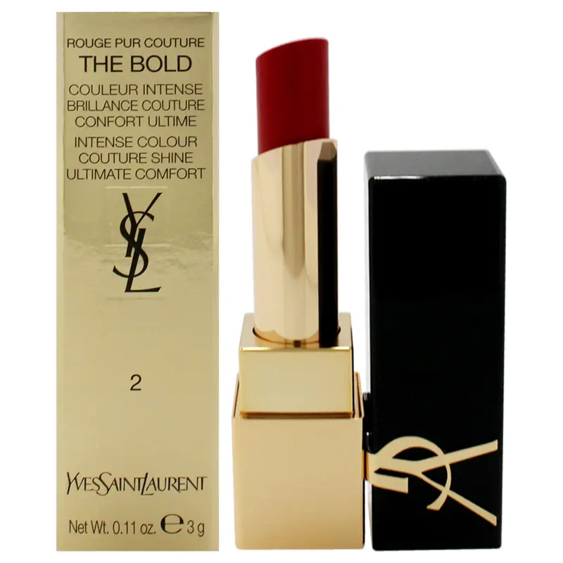 Yves Saint Laurent Rouge Pur Couture The Bold Lipstick - 02 Wilful Red by Yves Saint Laurent for Women - 0.11 oz Lipstick