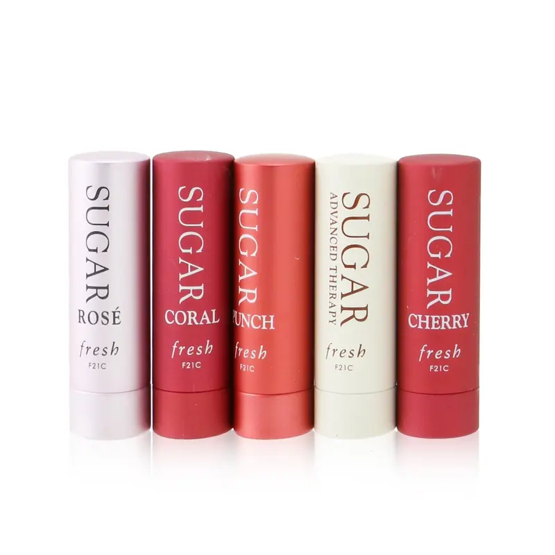 Fresh Sugar Lip Treatment Set: Sugar Lip Treatment Advanced Therapy - 2.2g/0.07oz +  4x Mini Sugar Lip Treatment SPF 15 (#Rose, #Coral, #Punch, #Cherry)  5x2.2g/0.07oz