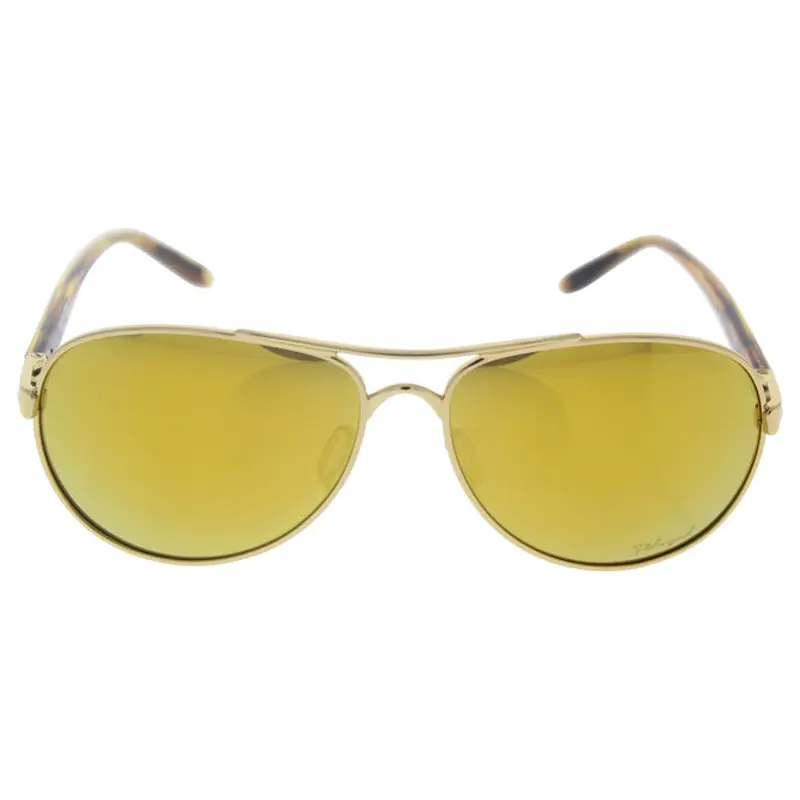 Oakley Oakley Tie Breaker OO4108-13 - Gold/24K Iridium Polarized by Oakley for Women - 56-13-135 mm Sunglasses