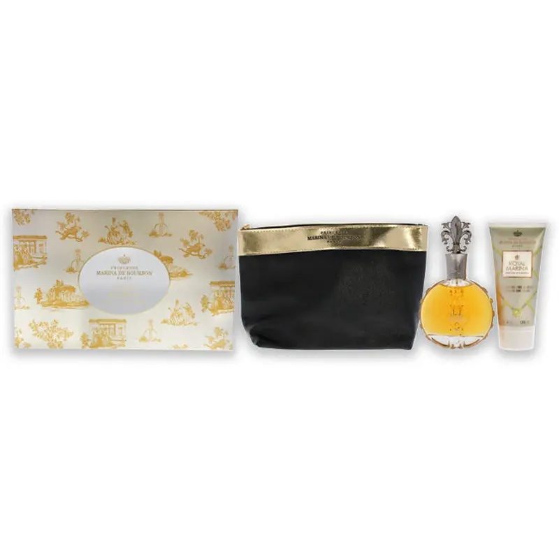 Princesse Marina De Bourbon Royal Marina Diamond by Princesse Marina De Bourbon for Women - 3 Pc Gift Set 3.4oz EDP Spray, 3.3oz Body Lotion, Pouch