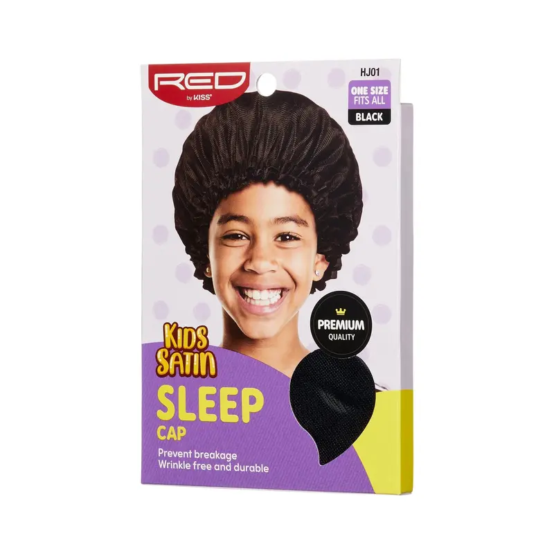 Red by Kiss Kids Satin Sleep Cap - Choose Color