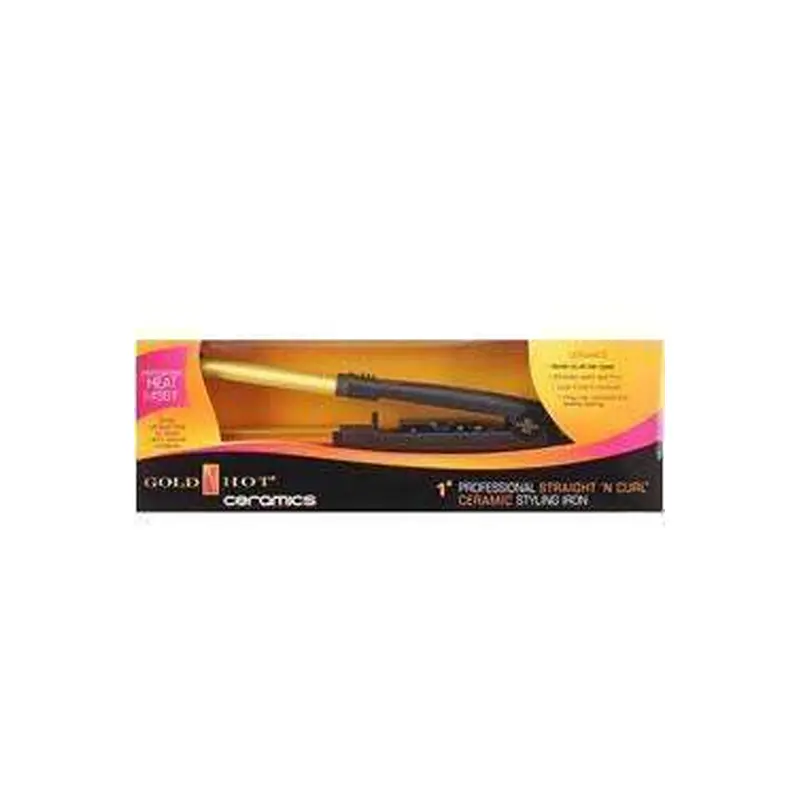 Gold N Hot Ceramic 1" Straighten N Curl Iron