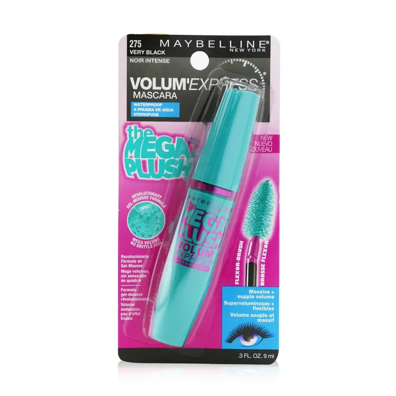 Maybelline Volum' Express The Mega Plush Waterproof Mascara - # 275 Very Black  9ml/0.3oz