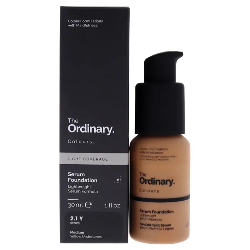 The Ordinary Light Coverage Serum Foundation - 2.1Y Medium by The Ordinary for Women - 1 oz Foundation