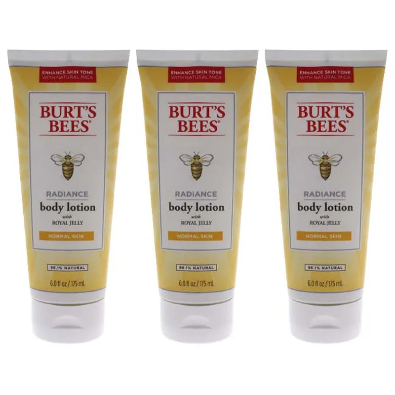 Burt's Bees Radiance Body Lotion by Burts Bees for Unisex - 6 oz Body Lotion - Pack of 3