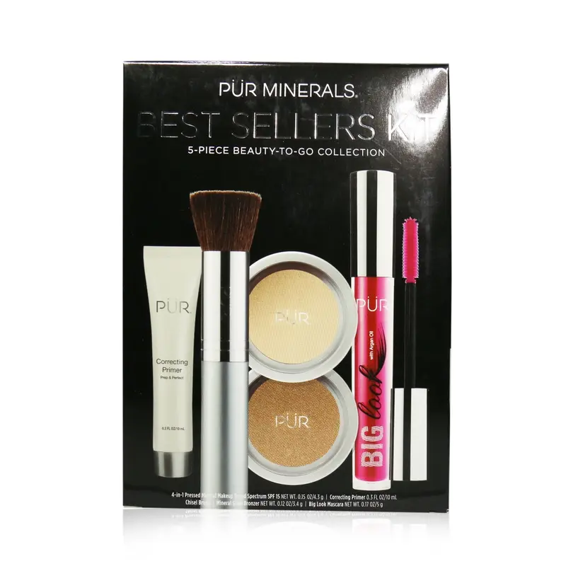 PUR (PurMinerals) Best Sellers Kit (5 Piece Beauty To Go Collection) (1x Primer, 1x Powder, 1x Bronzer, 1x Mascara, 1x Brush) - # Tan  5pcs