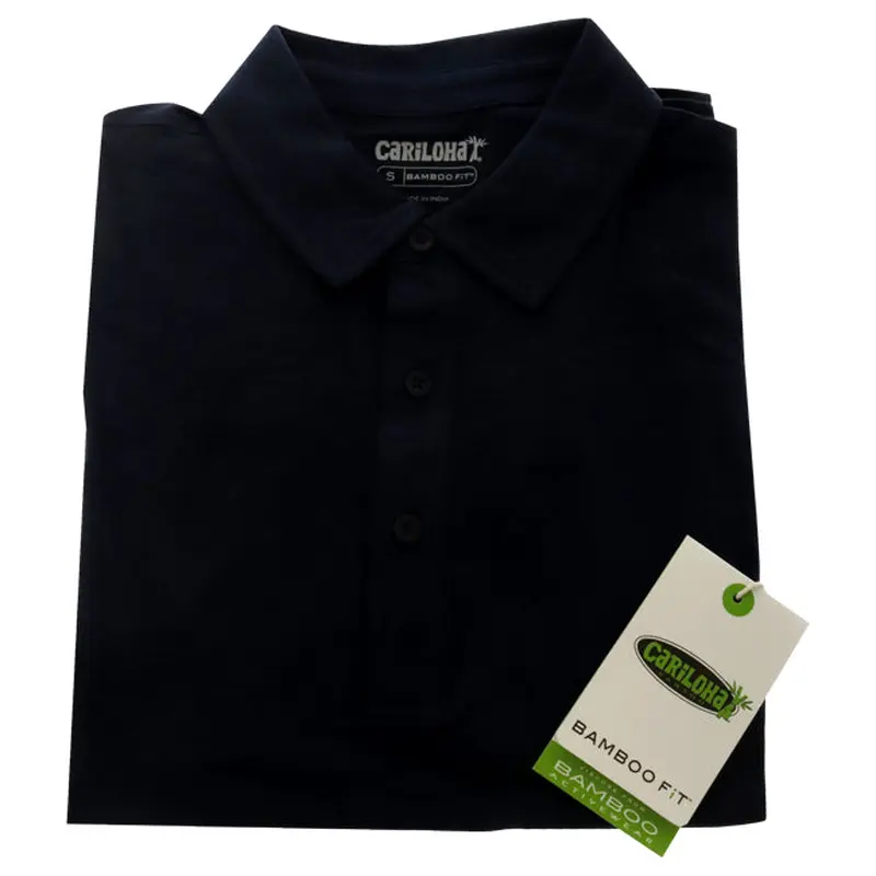 Cariloha Bamboo Performance Jersey Polo T-Shirt - Navy by Cariloha for Men - 1 Pc T-Shirt (S)