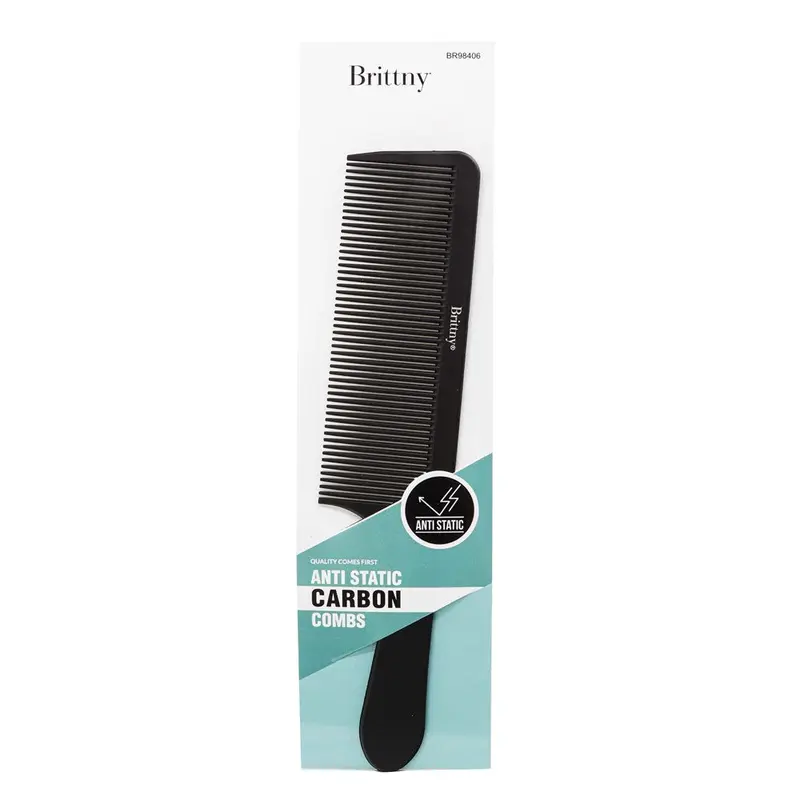 Brittny Anti Static Carbon Clipper Handle Comb #BR98406 - Dollar Deal