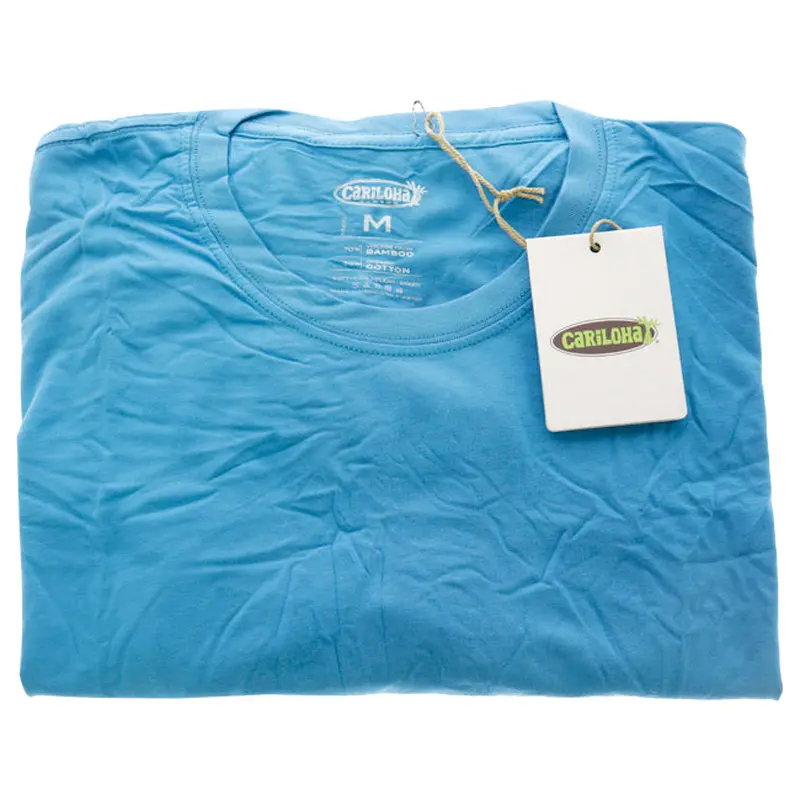 Cariloha Bamboo Crew Tee - Caribbean Blue by Cariloha for Men - 1 Pc T-Shirt (M)