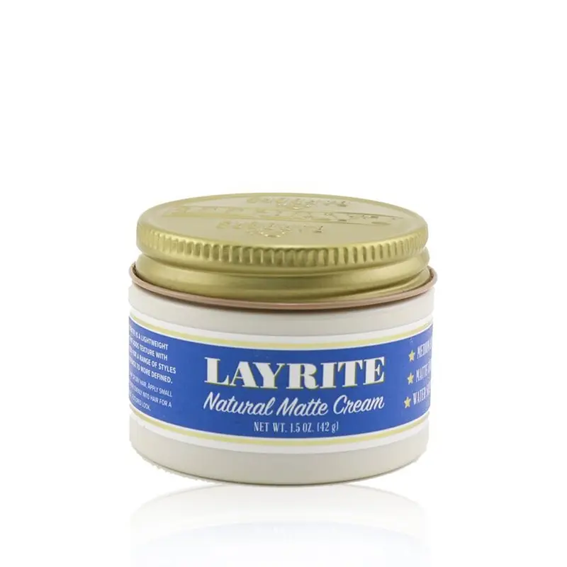 Layrite Natural Matte Cream (Medium Hold, Matte Finish, Water Soluble) 42g/1.5oz