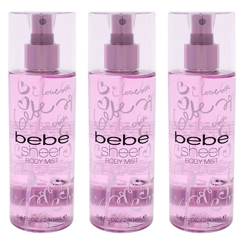 Bebe Bebe Sheer by Bebe for Women - 8.4 oz Body Mist - Pack of 3
