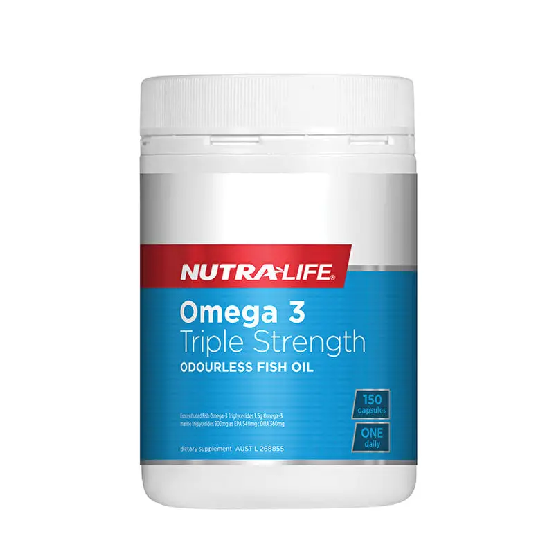 NutraLife Triple Strength Omega 3 (Odourless Fish Oil) 150c