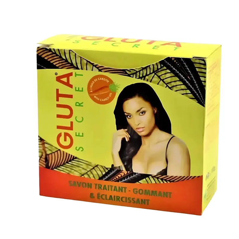 Gluta Secret Exfoliating & Lightening Soap  6.35 oz | With Carrot Oil & Glutathione