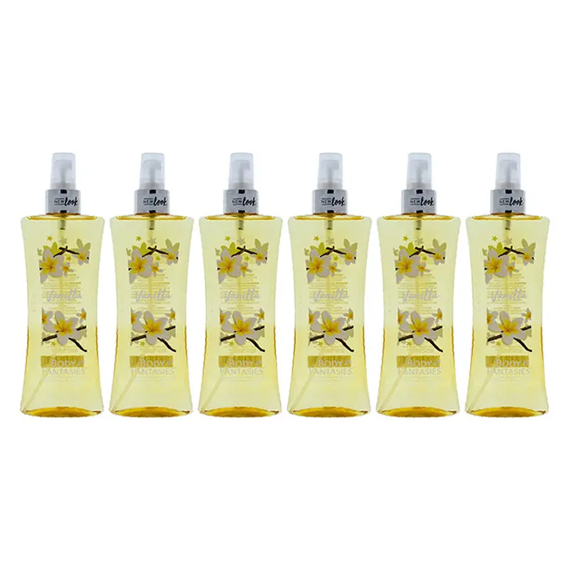 Body Fantasies Vanilla Body Spray by Body Fantasies for Women - 8 oz Body Spray - Pack of 6