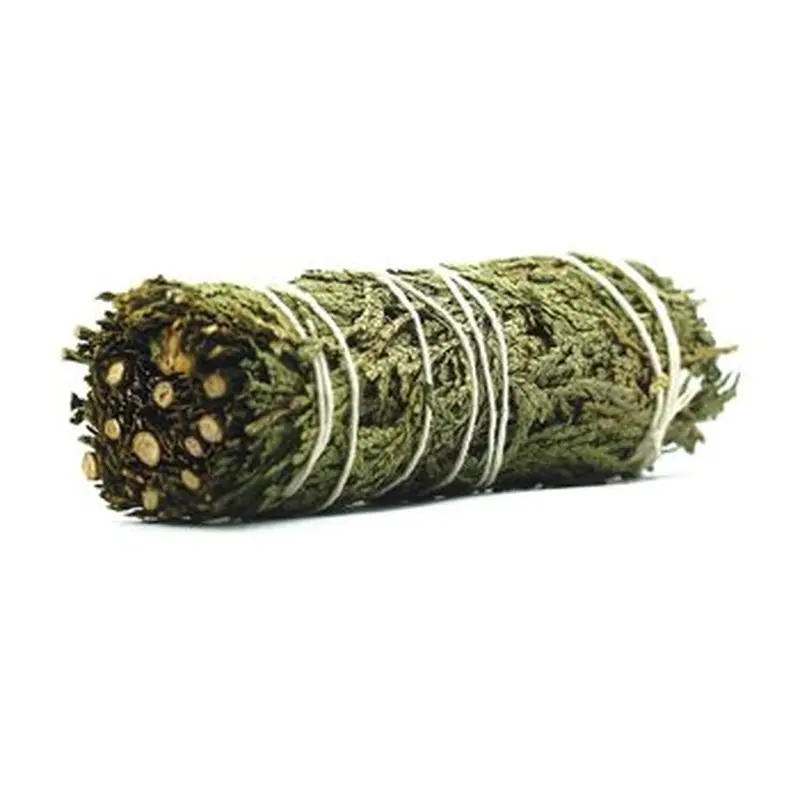 Faiza Naturals California Cedar Smudge Stick Bundle - 4" Vacuum Packed (Own Farm In California Direct)  Fixed Size