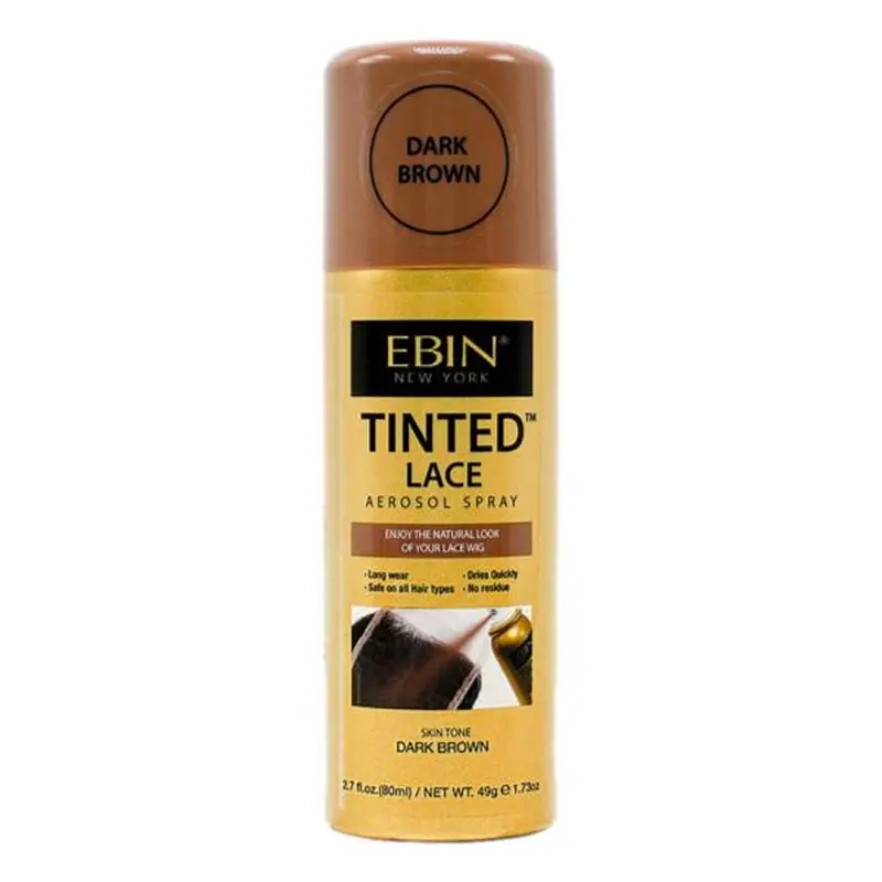 EBIN Tinted Lace Aerosol Spray - Dark Brown