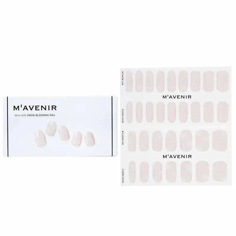 Mavenir Nail Sticker (White) - # Snow Blooming Nail  32pcs