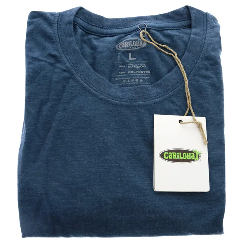 Cariloha Bamboo Comfort Crew Tee - Bermuda Blue by Cariloha for Men - 1 Pc T-Shirt (L)