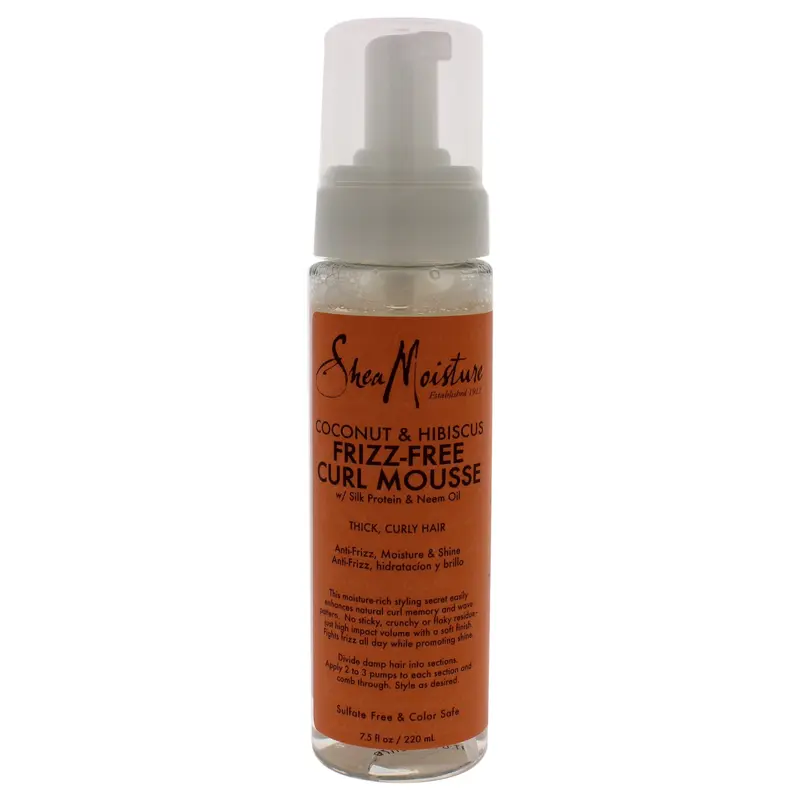 Shea Moisture Coconut and Hibiscus Frizz-Free Curl Mousse by Shea Moisture for Unisex - 7.5 oz Mousse
