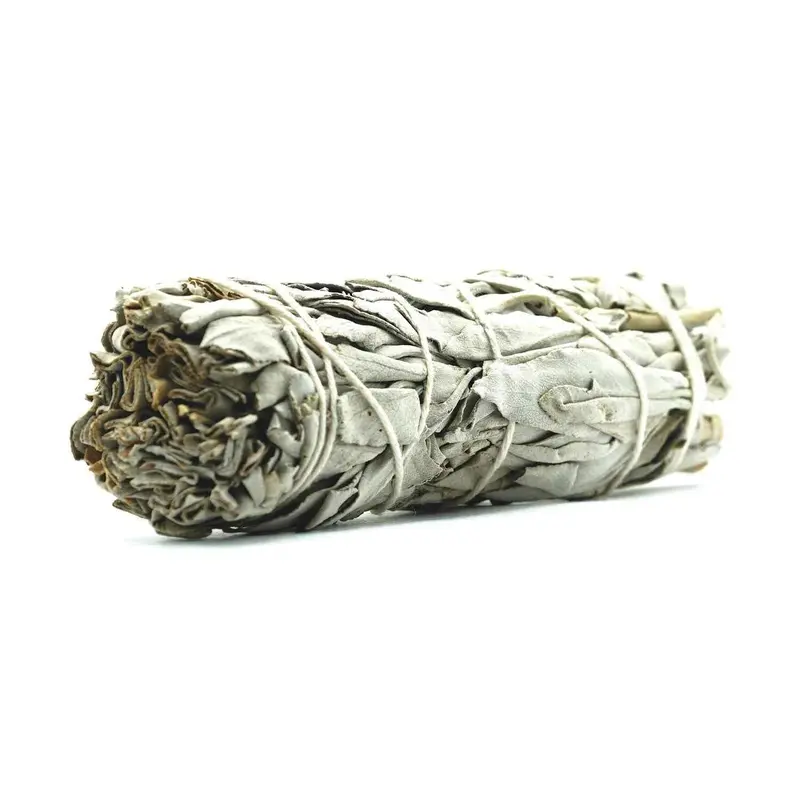 Faiza Naturals California White Sage Smudge Sticks - 4" Vacuum Packed (Own Farm In California Direct Import)  Fixed Size