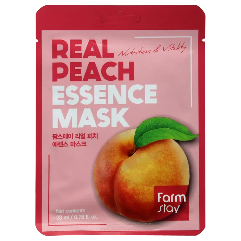 FarmStay Real Peach Essence Mask by FarmStay for Women - 0.78 oz Mask