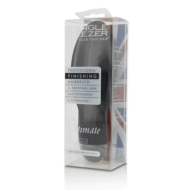 Tangle Teezer The Ultimate Professional Finishing Hair Brush - # Black (For Smoothing, Shine, Hair Extensions & Detangling)  1pc