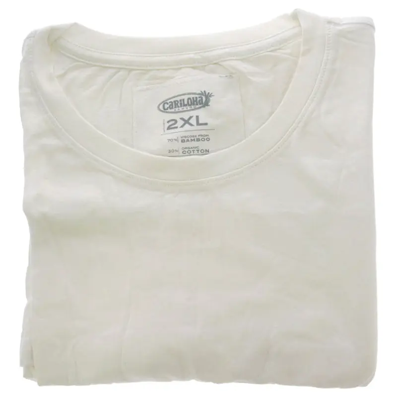 Cariloha Bamboo Crew Tee - White by Cariloha for Women - 1 Pc T-Shirt (2XL)