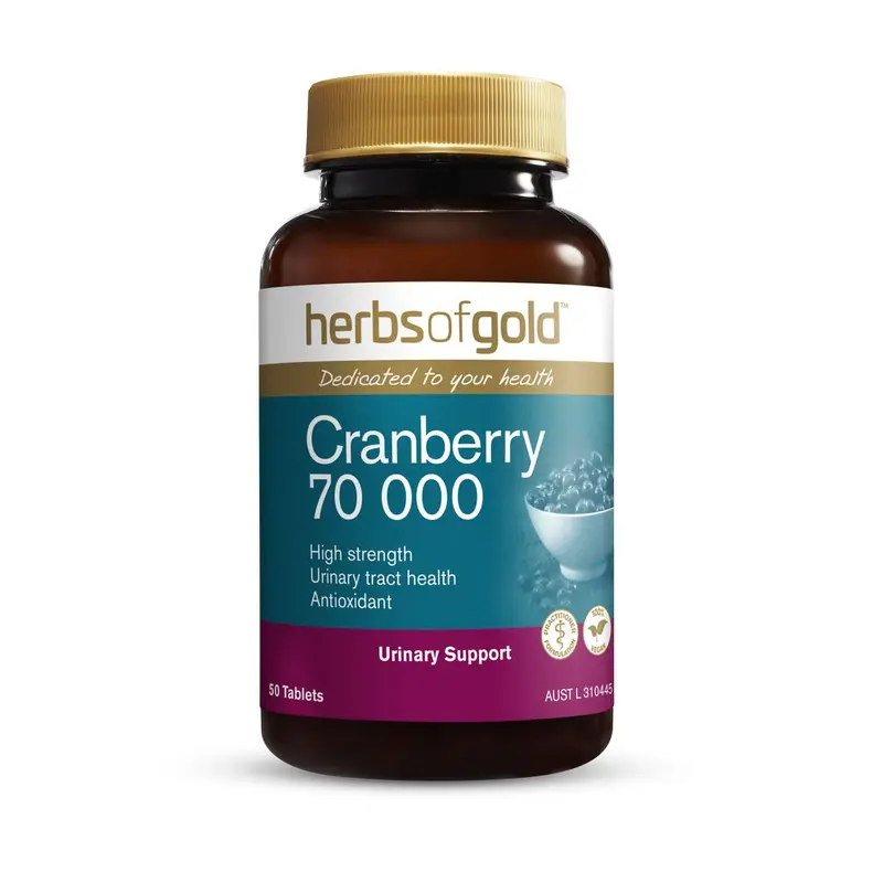 Herbs of Gold Cranberry 70000 50 Tablets