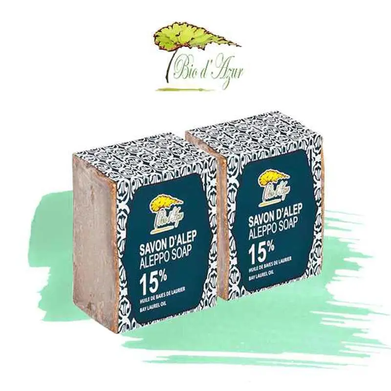 Bio d'Azur ?Combo Offer?Aleppo Handmade Soap- 15% Laurel Oil x 2pcs  Fixed Size