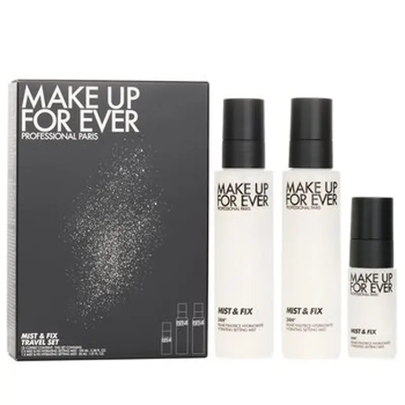 Make Up For Ever Mist & Fix Make Up Setting Spray Travel Set: Mist & Fix 100ml x 2 + Mist & Fix 30ml  3pcs